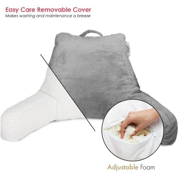 Reading Pillow Standard Bed Pillow,BackPillow for Sitting in Bed Shredded Memory - Picture 4 of 6